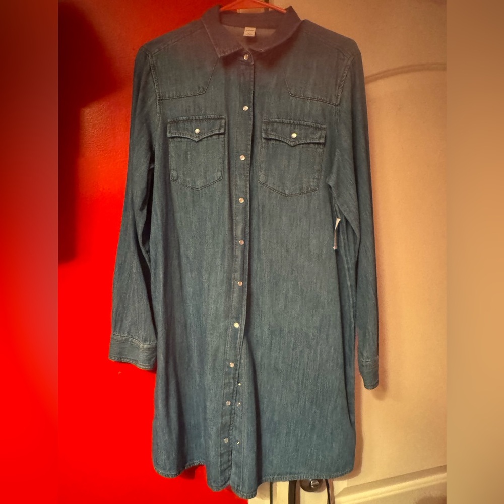 Old Navy Dark Blue Denim Shirt